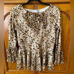 Zadie B’s Leopard Lace Top Medium
